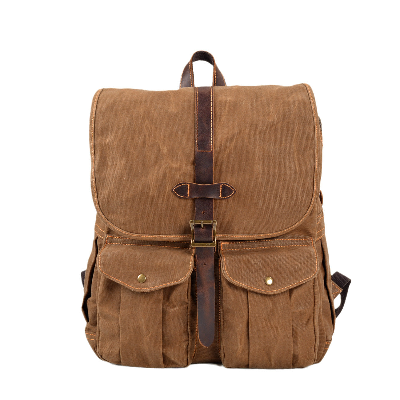 Men's Wax Canvas Camping Hiking Waterproof Rucksack Bags