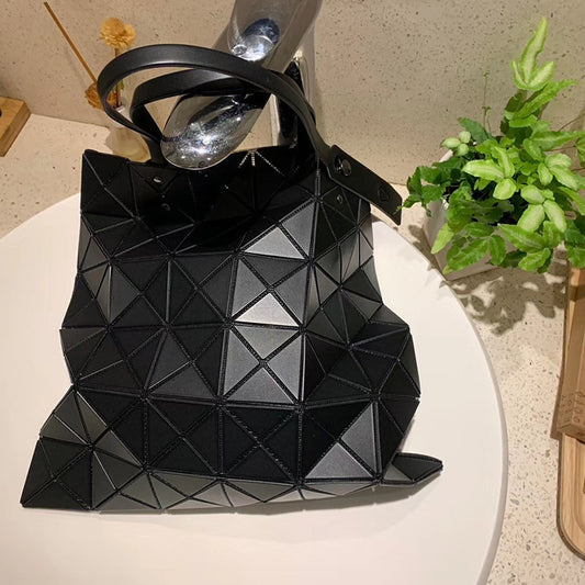 Women's Rhombus Single Matte Geometric Folding Lifetime Handbags