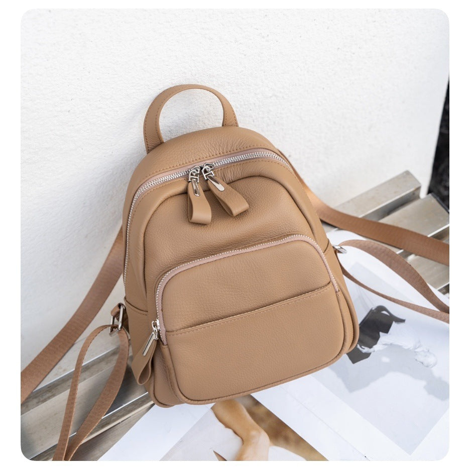 First Layer Leather Female Style Scholar Backpacks