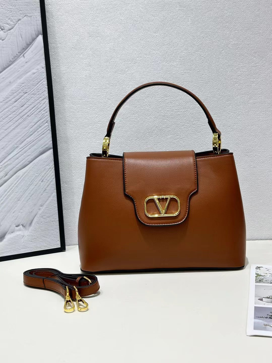 Women's Fashion Solid Color Letter Cross Bags