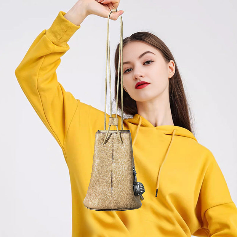 First Layer Cattlehide Leather Fashion High Crossbody Bags