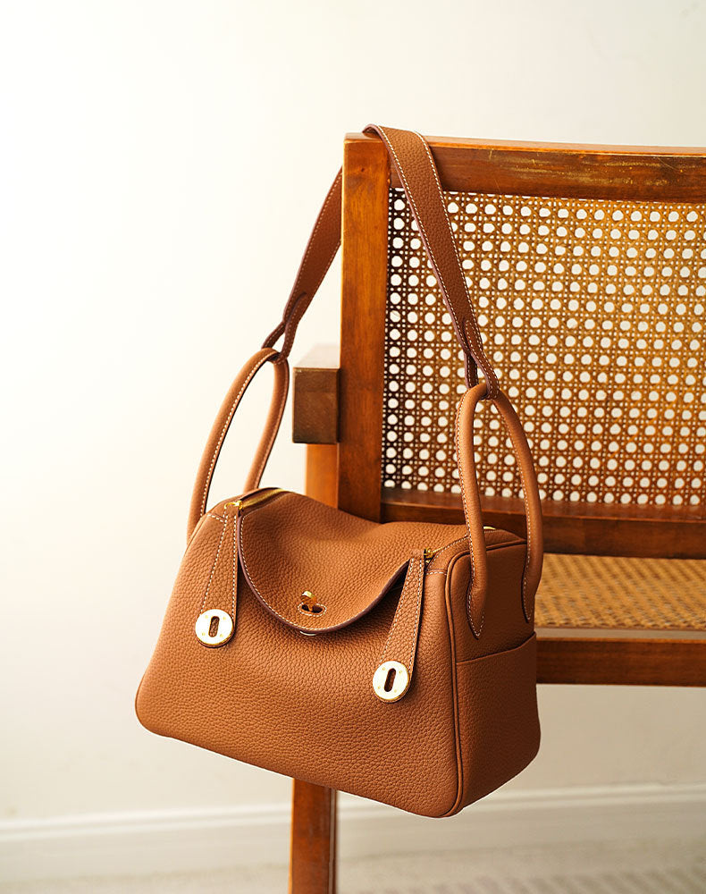 Women's Handmade Large Lindy Genuine Leather Doctor Handbags