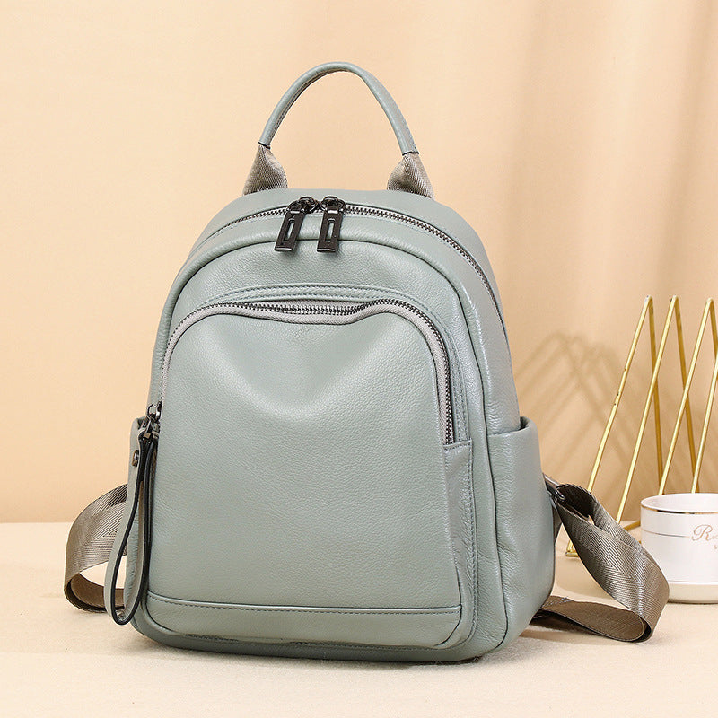 Creative Women's Leather Cowhide Fashionable First Backpacks