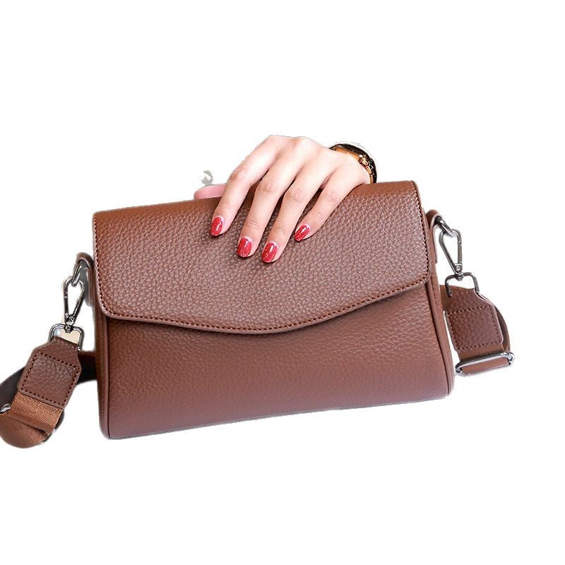Women's Simple Soft Leather Underarm Portable Crossbody Bags