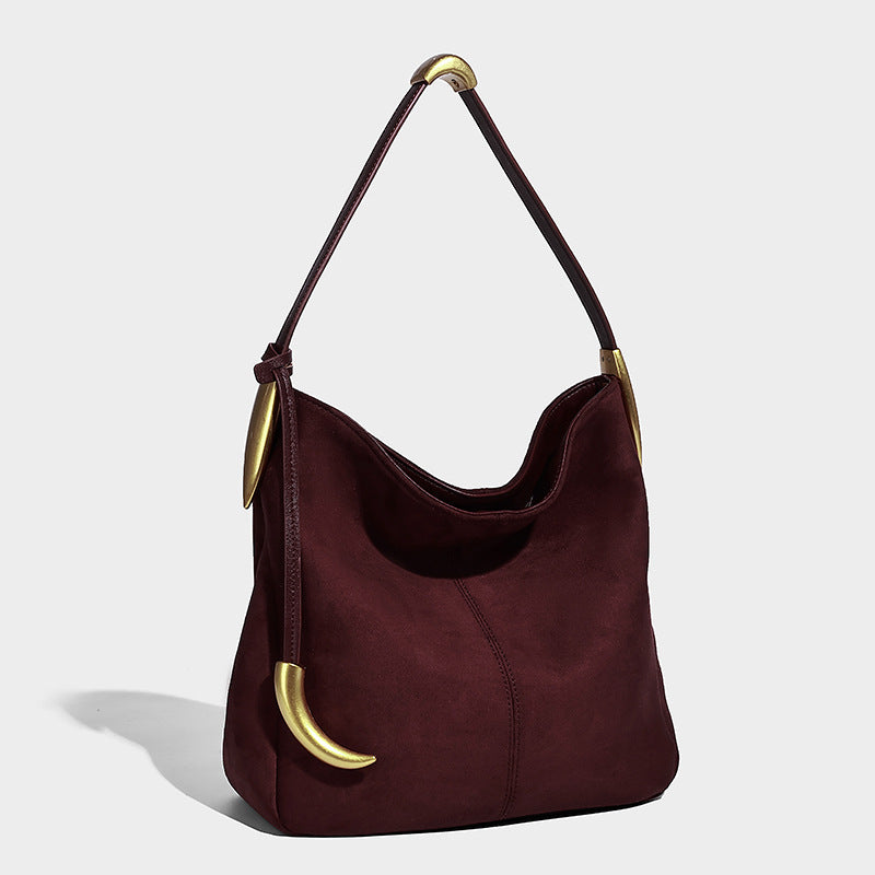 Elegant Female Matte Fashion Niche Commuter Shoulder Bags