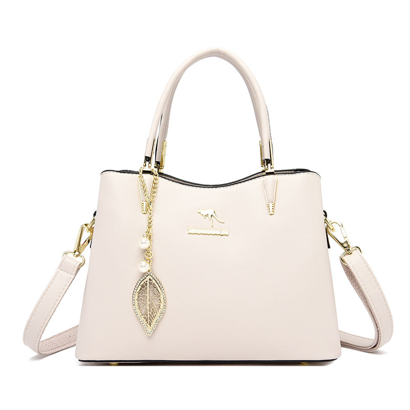 Women's Large Capacity Simple Textured Commuter Shoulder Bags