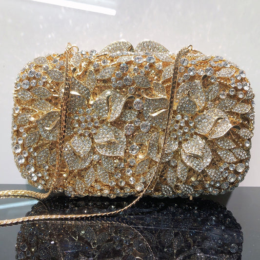 Hollow Flower Diamond Banquet Full Steamed Evening Bags