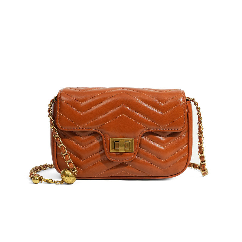 Women's First Layer Cowhide Commuter High-grade Light Crossbody Bags