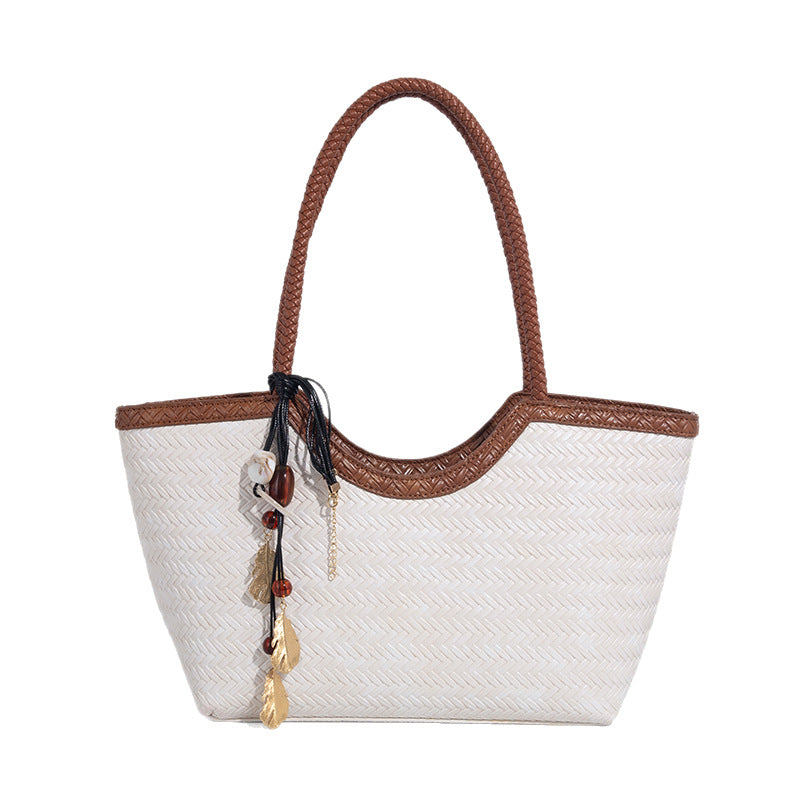 Women's Large Capacity Commuter Woven High Sense Shoulder Bags