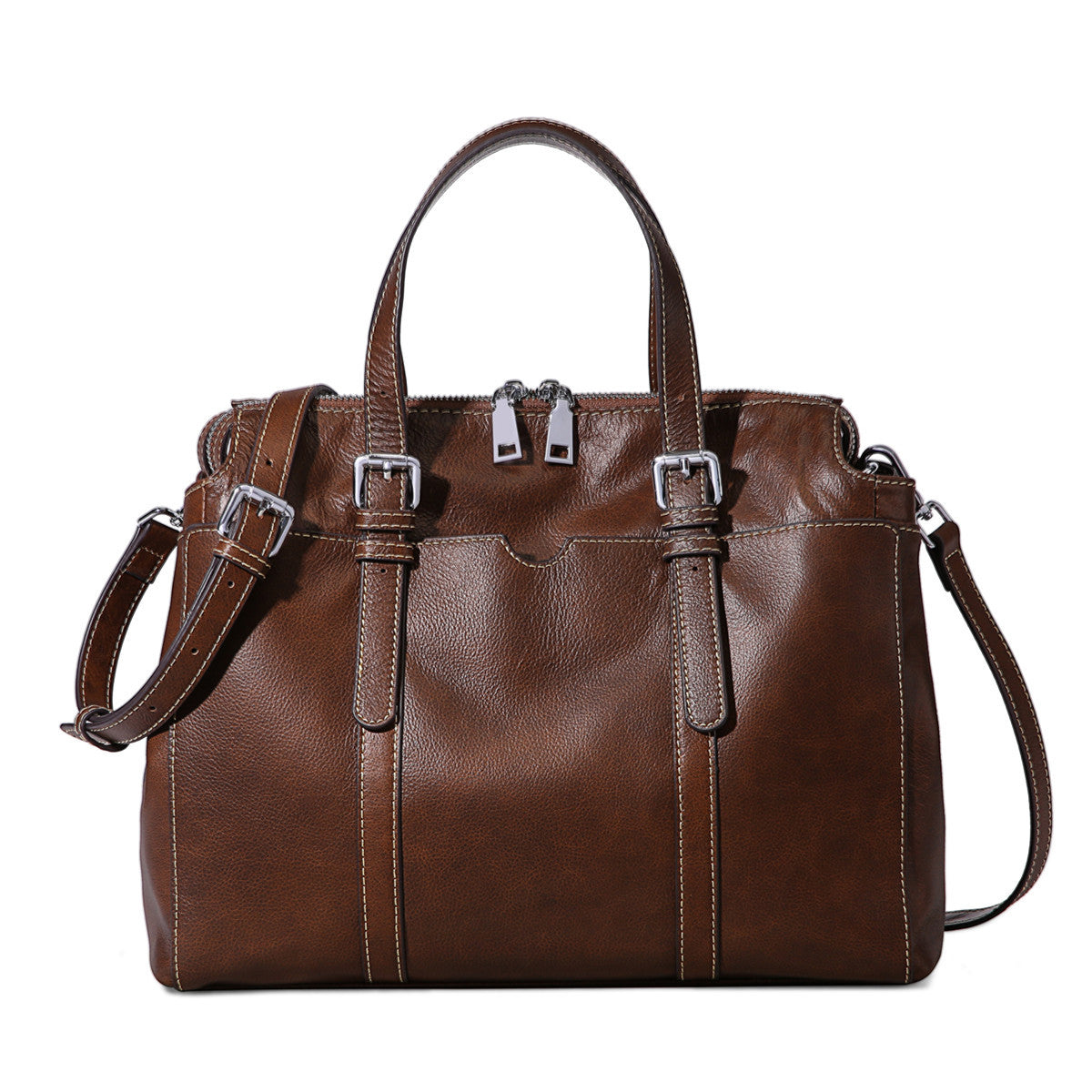 Women's Leather Retro Portable Big Fashion Couple Handbags