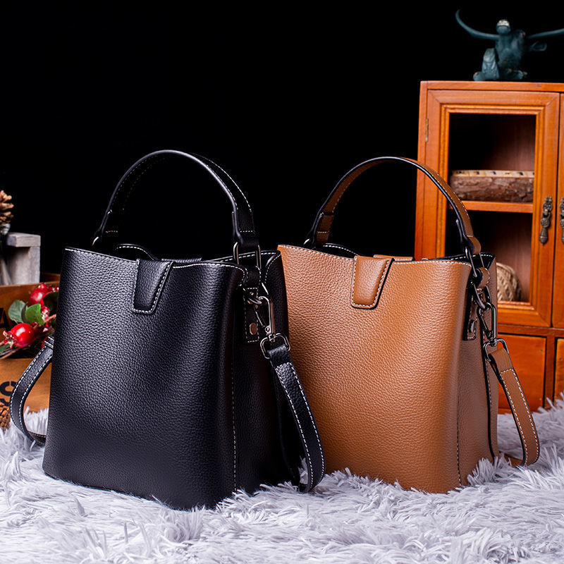 Women's Genuine Leather Portable Fashion Good-looking High Handbags