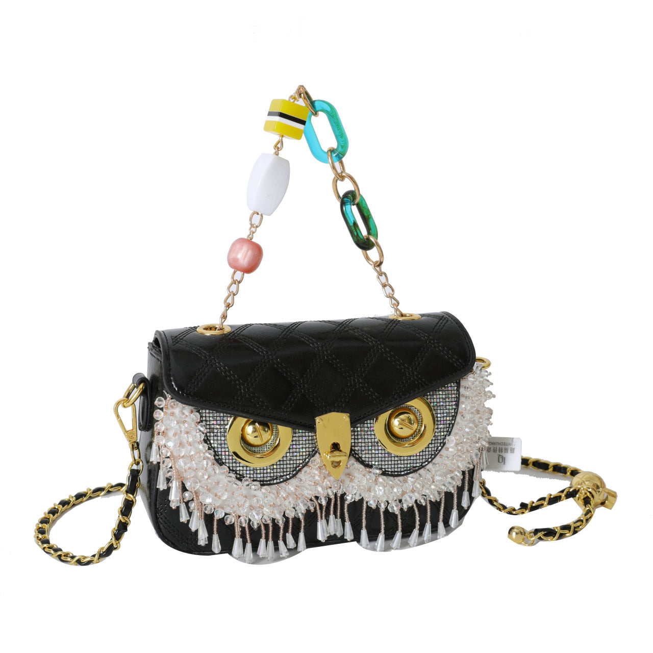 Women's Detachable Light Luxury Owl Mask Shape Shoulder Bags