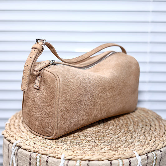 Sheepskin Leather Pencil Box Pen Suede Bags