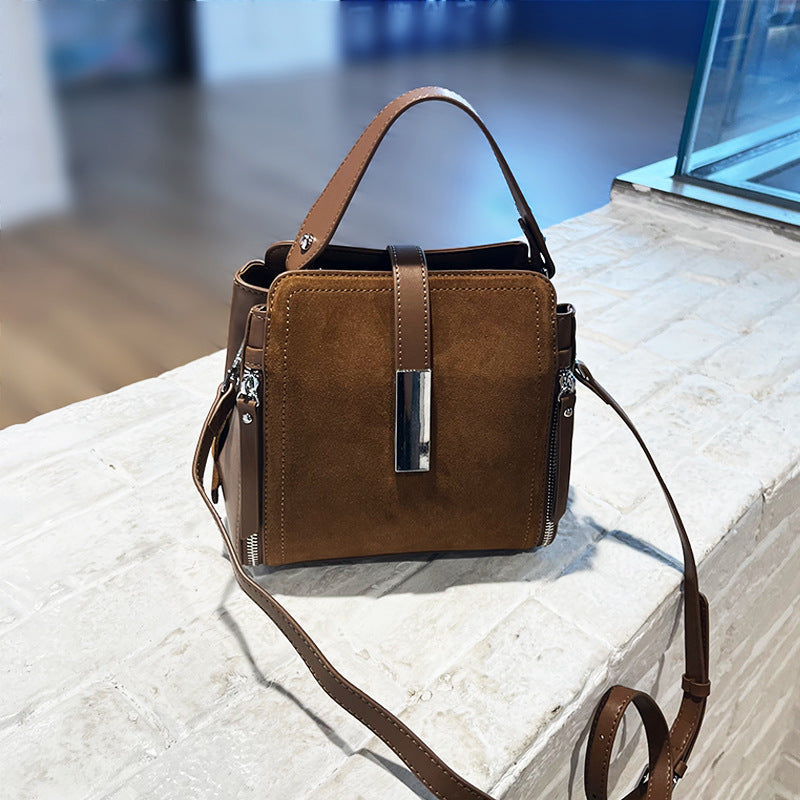 Graceful Classic Beautiful Women's Frosted Cowhide Shoulder Bags