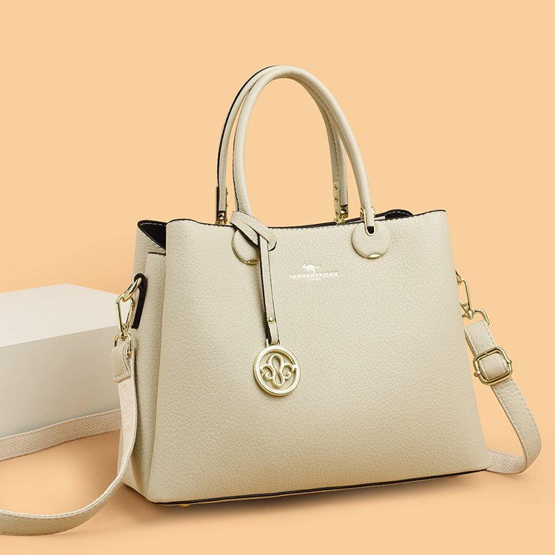 Women's Simple Fashion Large Capacity Soft Leather Handbags