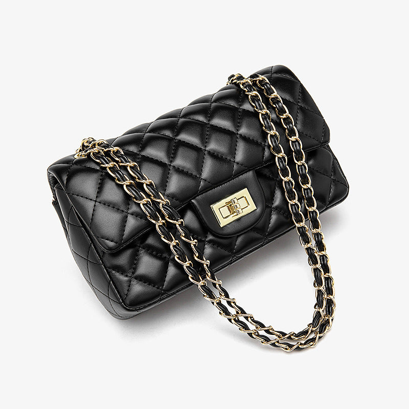 Women's Chain Classic Style Diamond Solid Color Crossbody Bags