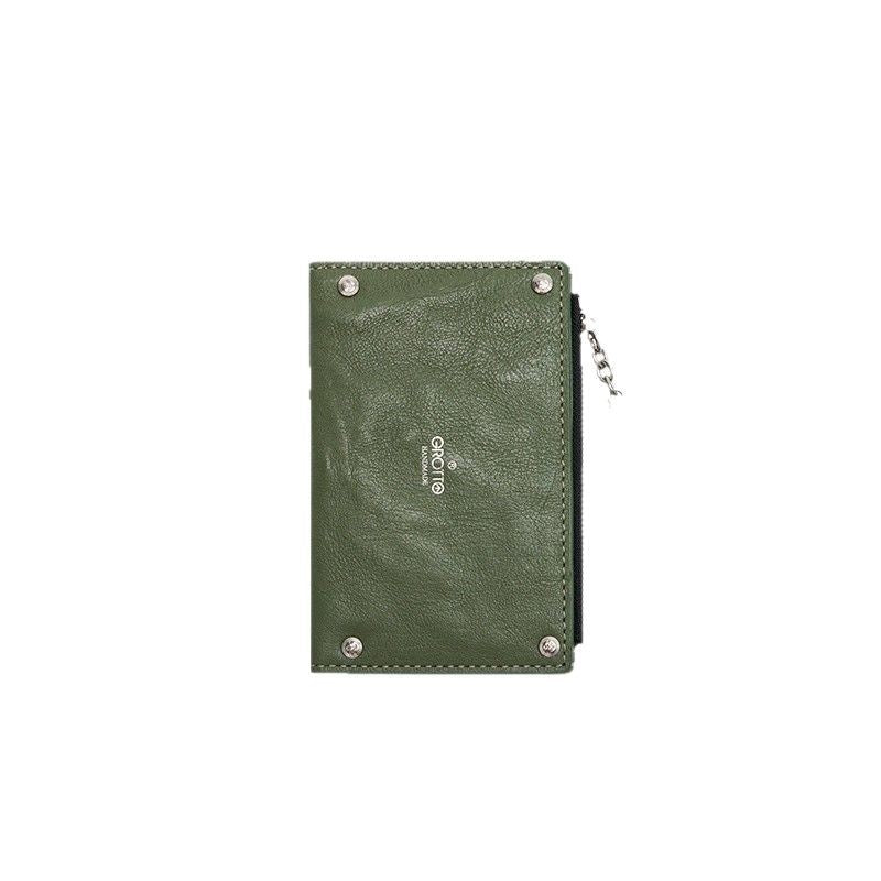 Women's Vegetable Tanned Sheepskin Leather Fashion Short Ladies Wallets