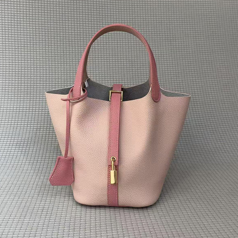 Women's Genuine Leather Vegetable Basket High-grade Design Handbags