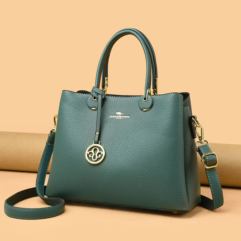 Women's Simple Fashion Large Capacity Soft Leather Handbags