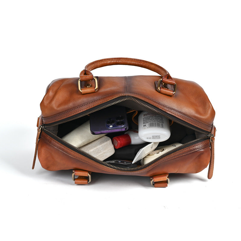 Women's First Layer Cowhide Adjustable Large Capacity Business Style Handbags