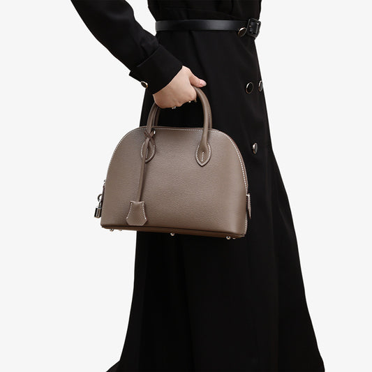 Women's Portable Shell Genuine Leather Bowling Bags