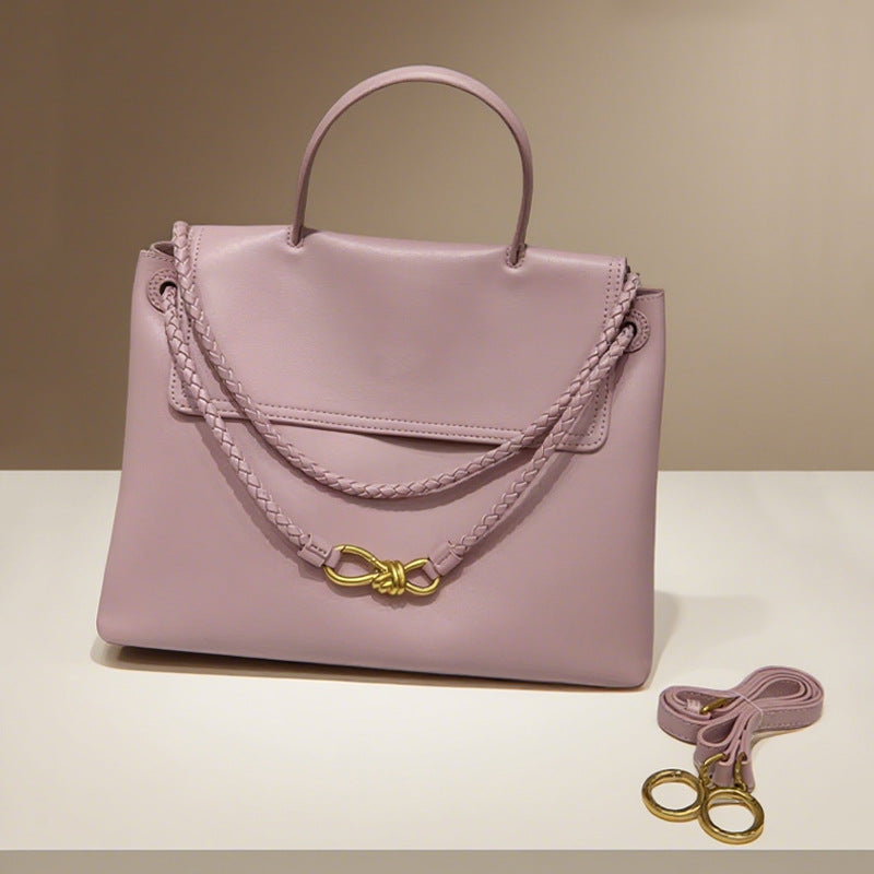 Cool Fashion Bow Gold Genuine Leather Buckle