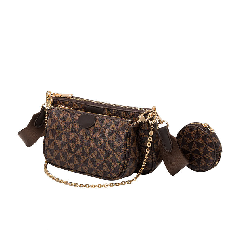 Women's Leisure Chain Three-piece Set Mahjong Windmill Crossbody Bags