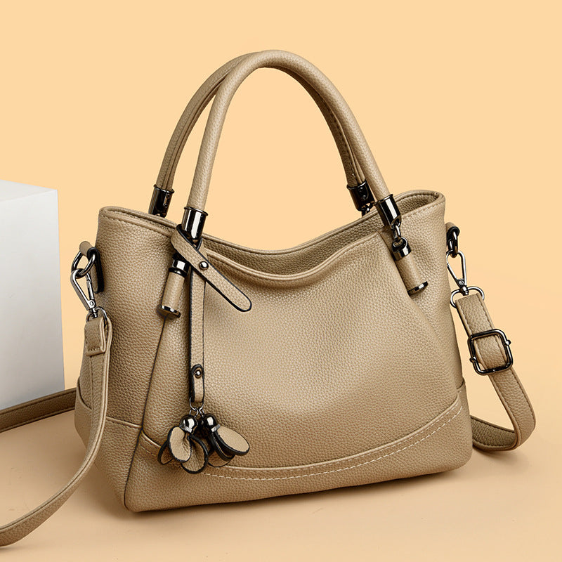 Women's Lychee Pattern High-grade Easy Matching Soft Handbags