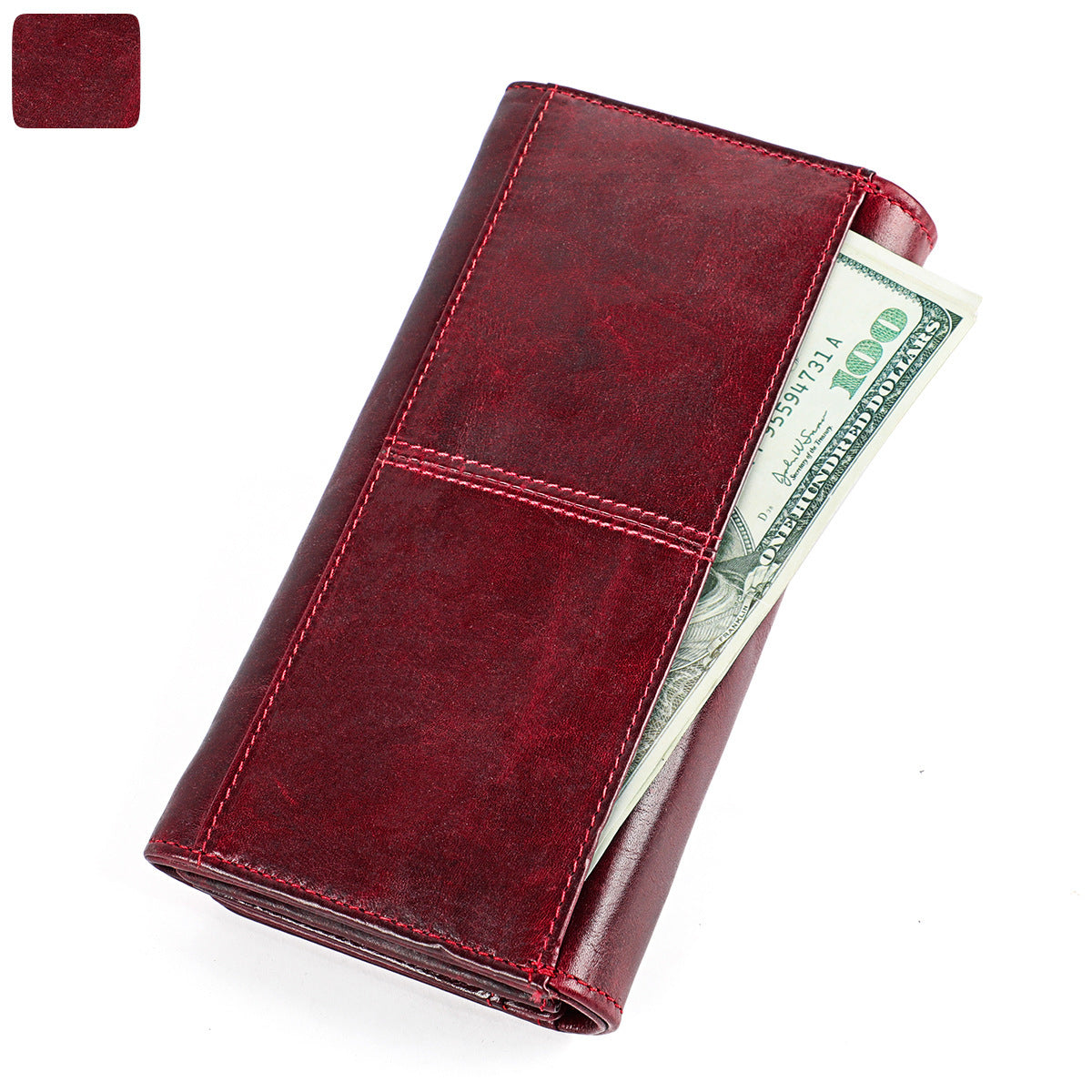 Women's Genuine Leather With Swiping Long Cowhide Ladies Wallets