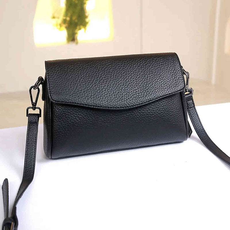 Women's Simple Soft Leather Underarm Portable Crossbody Bags