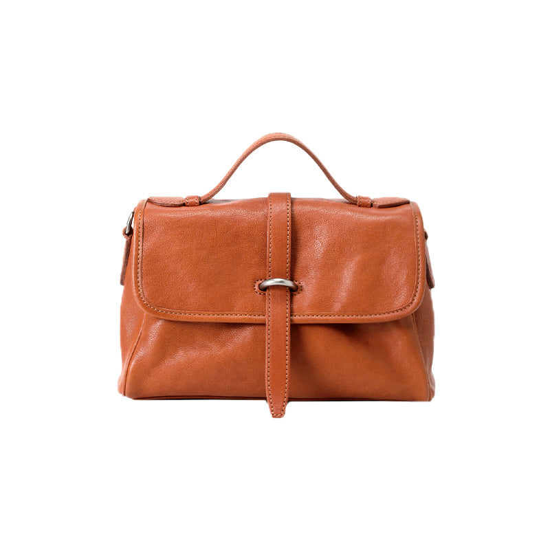 Women's Leather Large Capacity Commuter Niche Vegetable Shoulder Bags