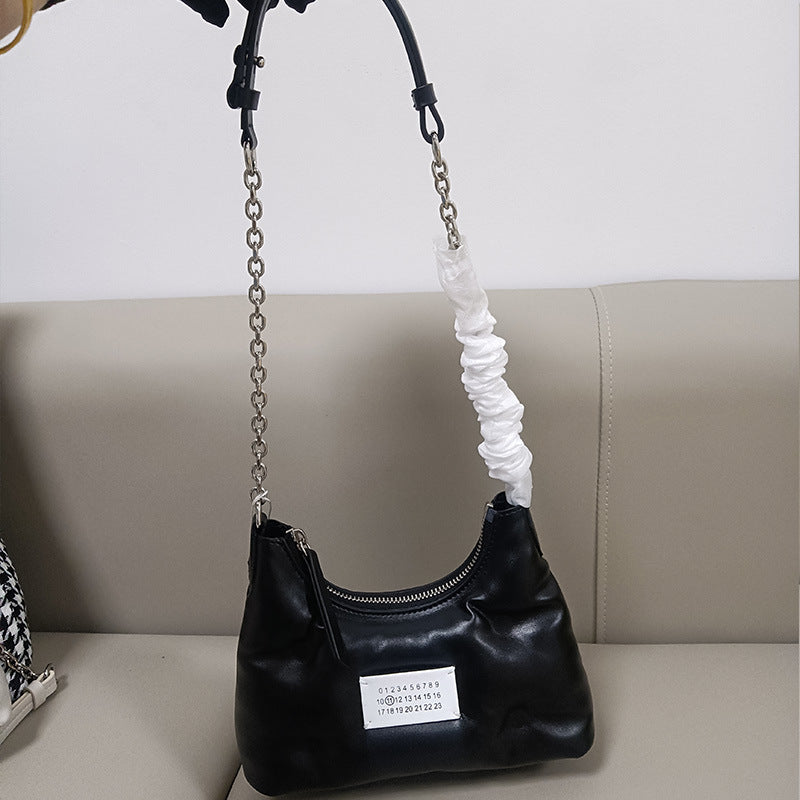Women's Size Underarm Genuine Leather Selenodont Sponge Bags