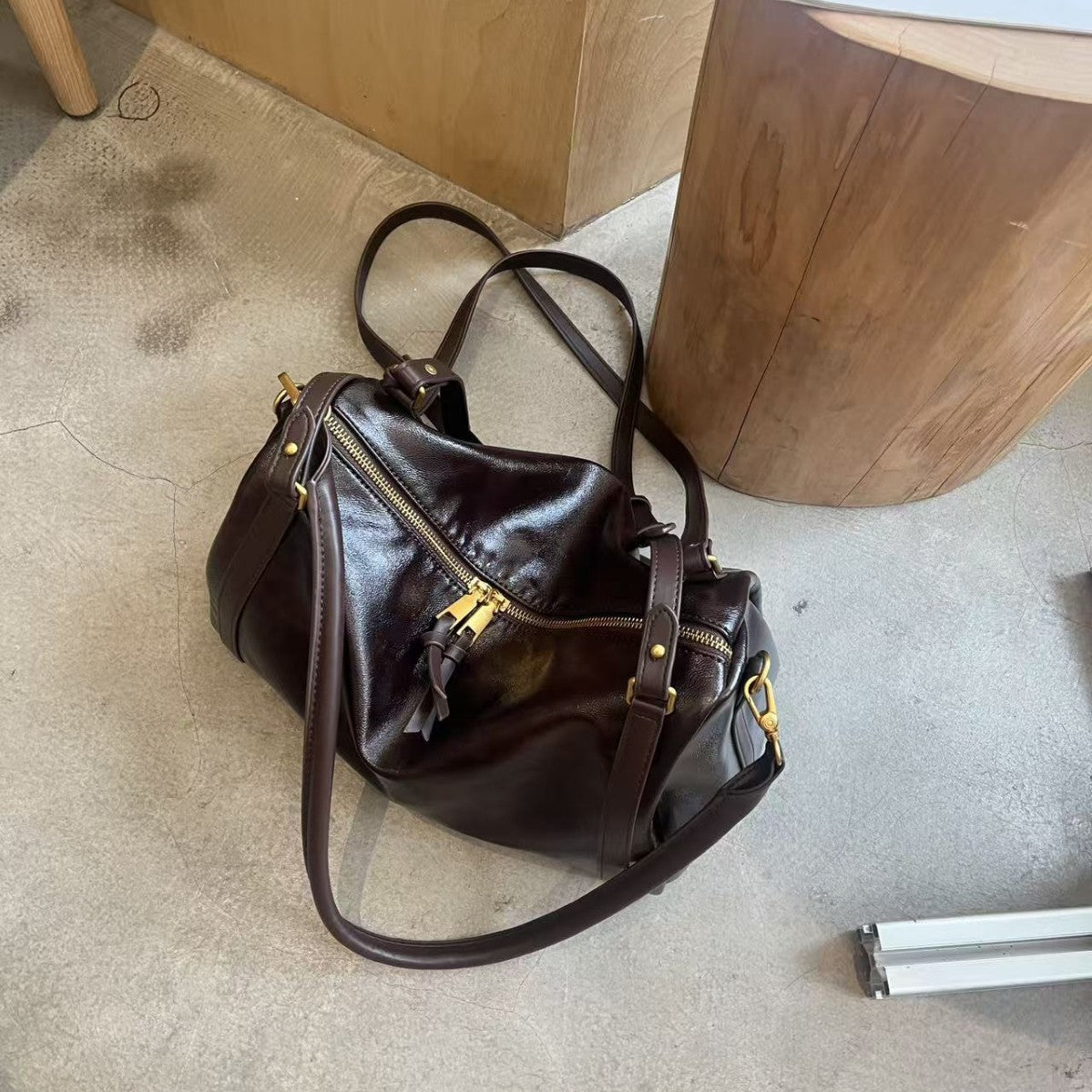 Women's Model Style Suede Pillow Large Capacity Bags