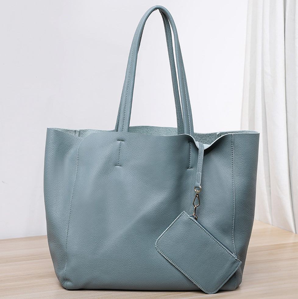 Capacity Commuter Mummy Shopping Cowhide Big Shoulder Bags