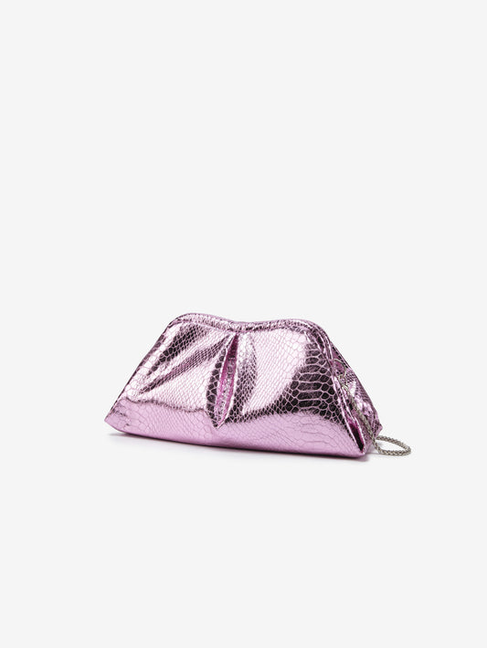 Women's Snake Pattern Chain Cloud Clip Dinner Shoulder Bags