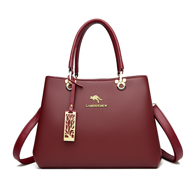 Women's Elegant Mother Grandma Soft Leather Large Bags