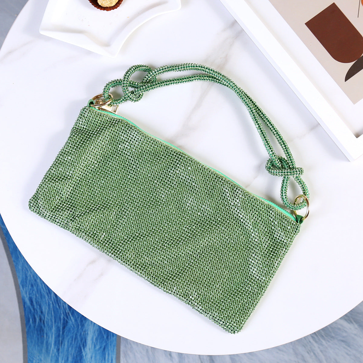 Women's New King Rhinestone Portable Underarm Shoulder Bags