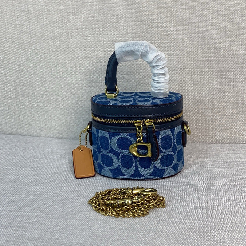 Denim Box Vintage Coated Presbyopic Chain Bags