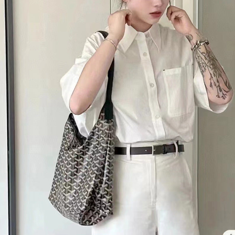 Women's Shopping Portable Letter Zipper Dog Teeth Armpit Bags