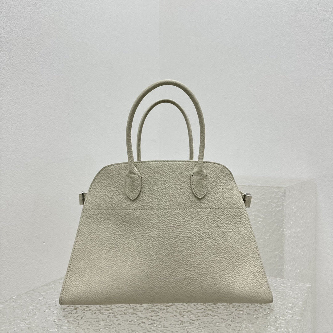 Leather Portable Dong White Lily Large Capacity Handbags