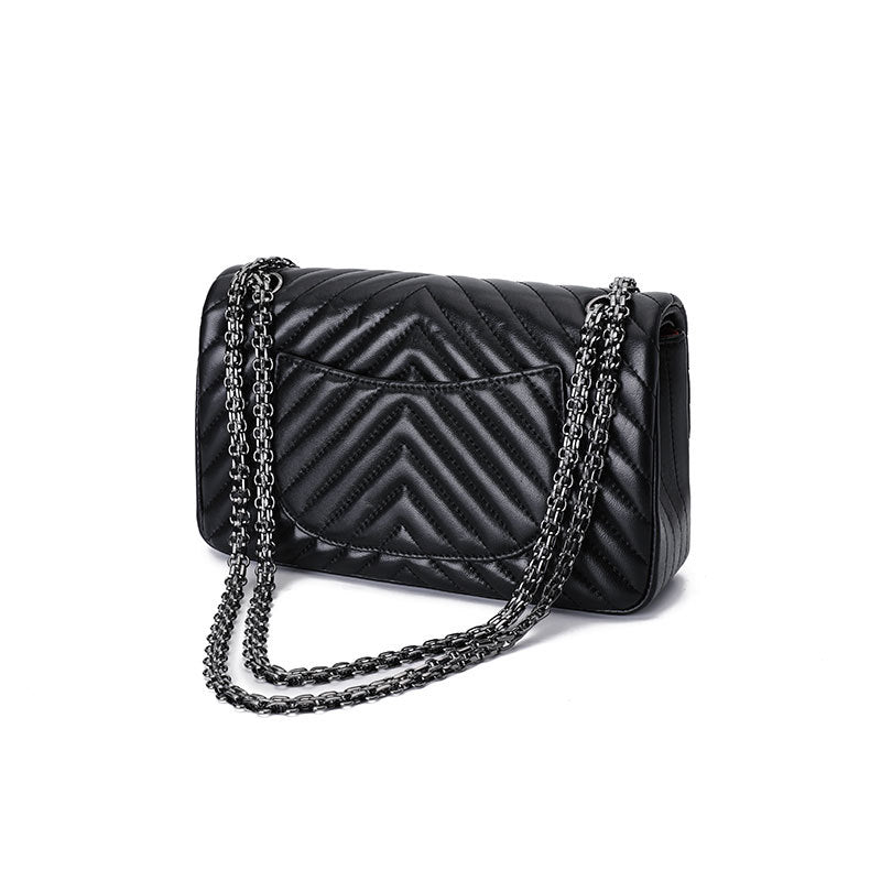 Women's Sheepskin V Grid Chain Trendy Fashion Bags