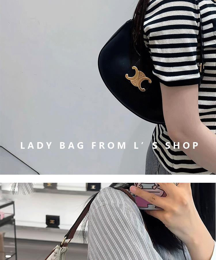 Women's High-grade Arc Underarm Presbyopic Selenodont Simple Handbags
