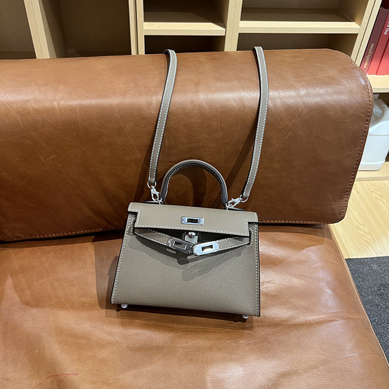 Women's Second Generation Palm Print Kelly Leather Fashion Pouches Mini Shoulder Bags