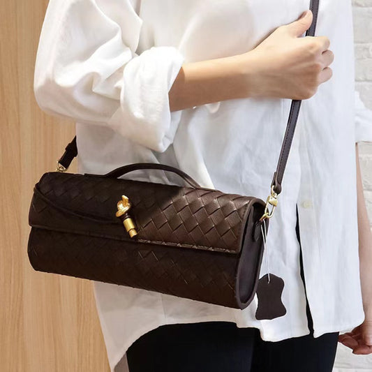 New Hand-woven Hardware High-grade Leather Underarm Crossbody Bags