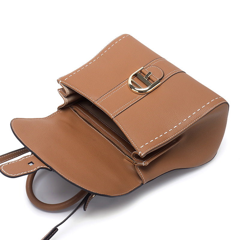 Women's Genuine Leather Belgium Vachette Clasp Handbags