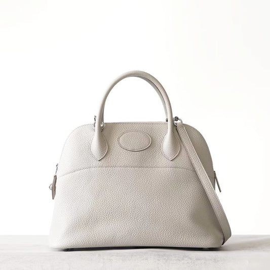 Half Handmade First Layer Cowhide Bowling Crossbody Bags
