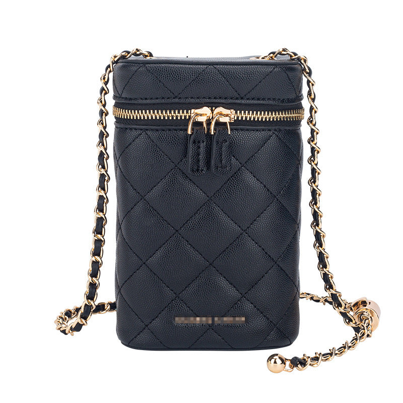 Women's High-grade Versatile Box Diamond Pattern Chain Crossbody Bags