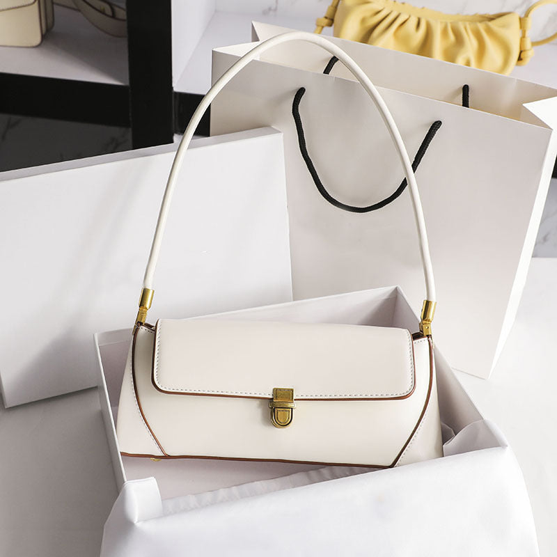 Women's Underarm Genuine Leather Fashion Cattlehide Portable Shoulder Bags