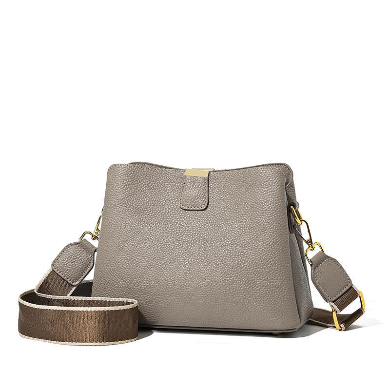 Women's High-grade Genuine Leather Fashionable Simple Cowhide Shoulder Bags