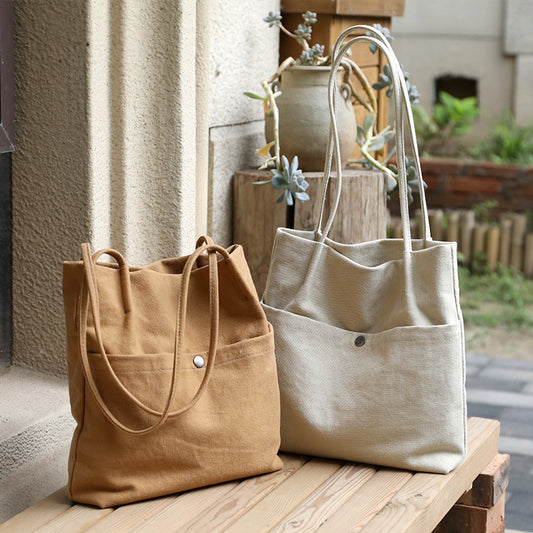 Women's Canvas For College Summer Tutorial Large Shoulder Bags